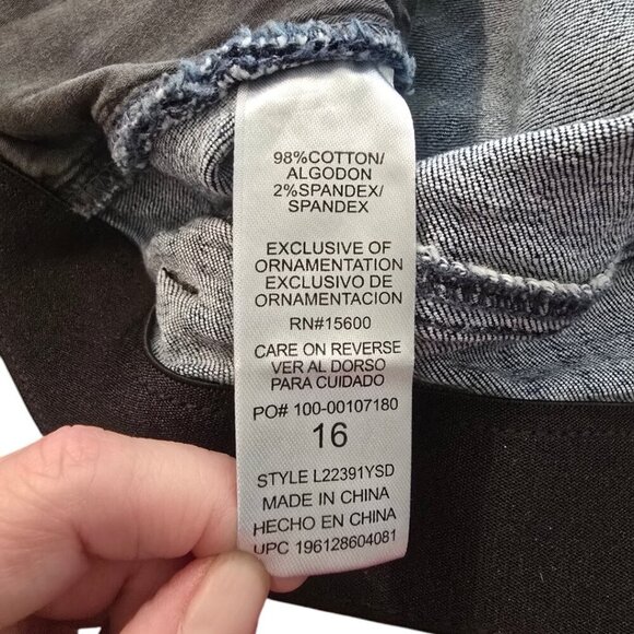 Wit & Wisdom High Rise Straight Leg Jeans Sz 16 - Picture 7 of 8